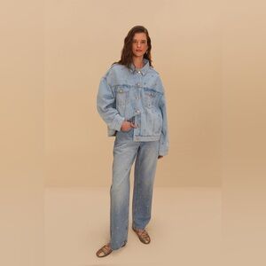 FARM RIO Denim Embroidered Bows Pants